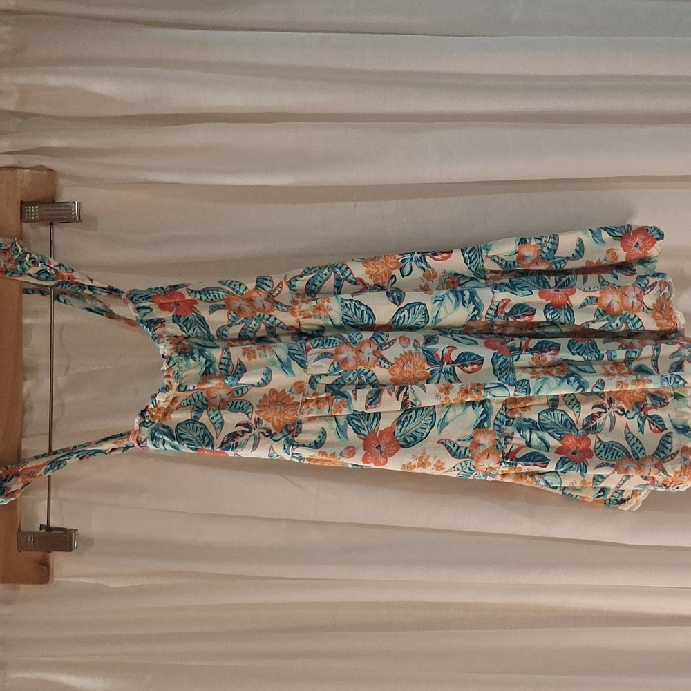 Tommy Bahama Floral Kids Dress - Orange and Blue